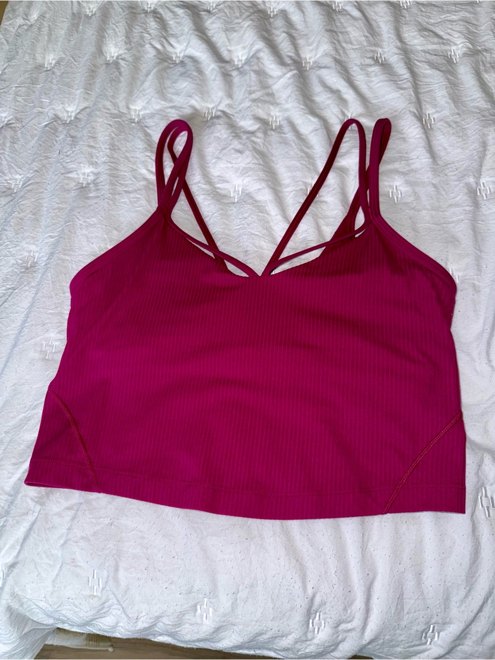 Lululemon Strappy Ribbed Bralette - Magenta